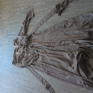 Baltic Born Tan/Mocha Coloured Long Sleeve Dress